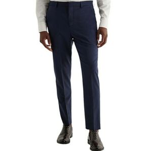 NEW Express Men Dress Pants 34x32 Extra Slim black Wool Blend Modern Tech